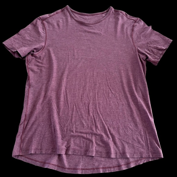 lululemon athletica Other - Lululemon Mens XL Burgundy Stretch Cotton Knit Short Sleeve Tee T shirt Top Red